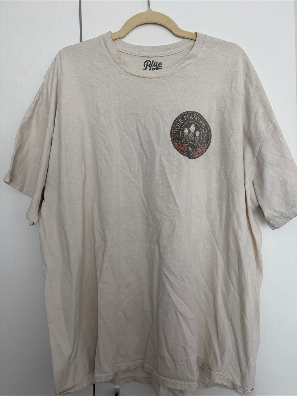 Blue 84 Dole Plantation Hawaii Graphic T-Shirt Cream Men’s XXL